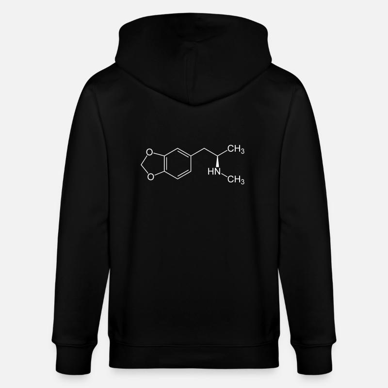 Formule structurale MDMA - Veste à capuche bio CULTIVATOR Stanley/Stella Unisexe - noir