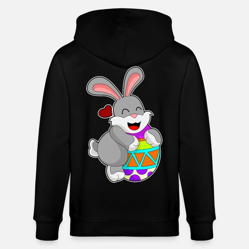 Hase Ei - Stanley/Stella Unisex Bio-Kapuzenjacke CULTIVATOR  - Schwarz
