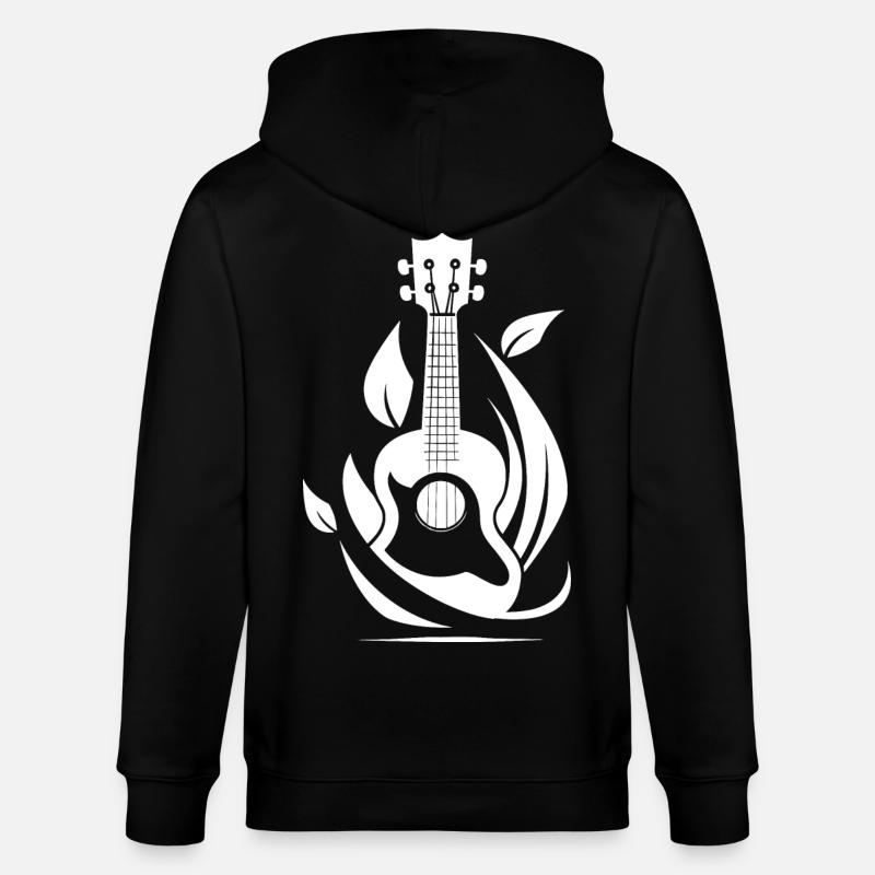 Graphiques Ukulele - Veste à capuche bio CULTIVATOR Stanley/Stella Unisexe - noir