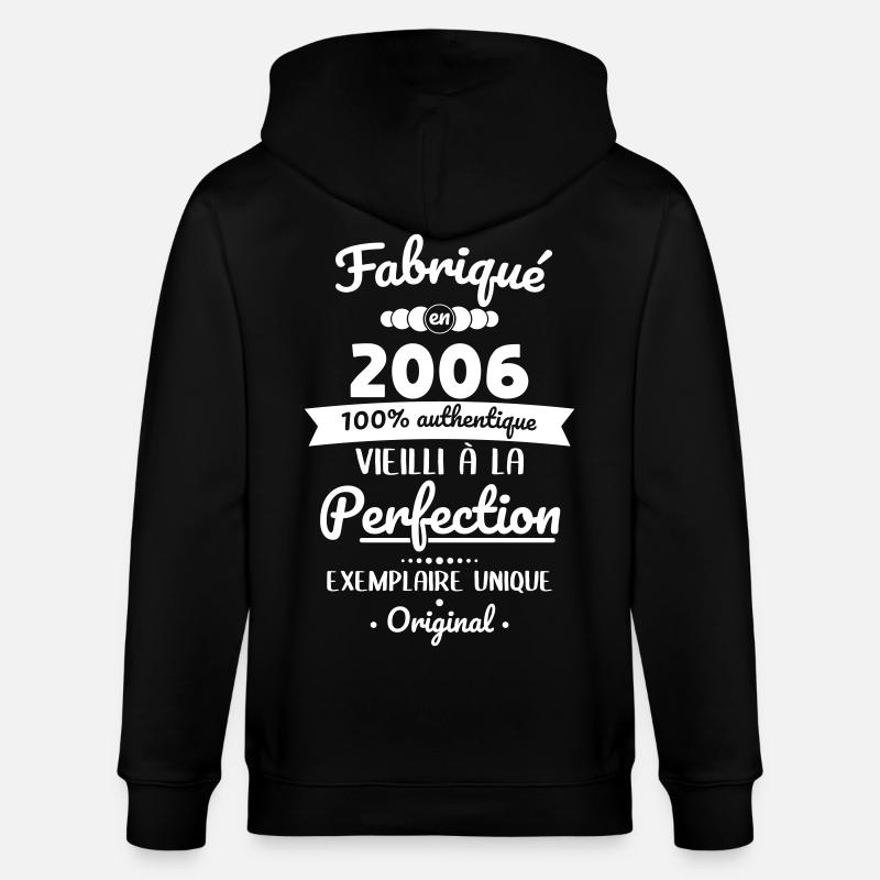 Hergestellt 2006 – Perfekt gereift - Stanley/Stella Unisex Bio-Kapuzenjacke CULTIVATOR  - Schwarz