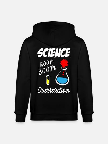 Science Overreaction - Stanley/Stella CULTIVATOR Unisex Organic Hooded Jacket - black