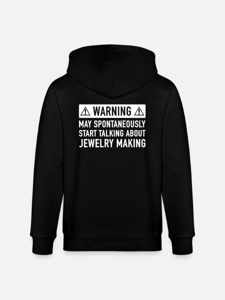 Funny Jewellery Making Gift Idea - Stanley/Stella CULTIVATOR Unisex Organic Hooded Jacket - black