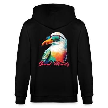 Graal Müritz vacances mouette fraîche avec lunettes de soleil - Veste à capuche bio CULTIVATOR Stanley/Stella Unisexe - noir - Dos - Anna (173cm)