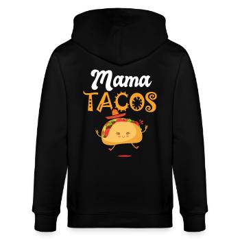 mama taco tacos Taco Tacos cuisine mexicaine - Veste à capuche bio CULTIVATOR Stanley/Stella Unisexe - noir - Dos - Anna (173cm)