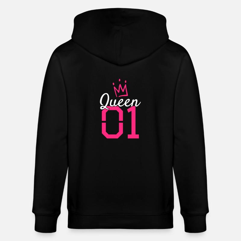 Couronne reine 01 - Veste à capuche bio CULTIVATOR Stanley/Stella Unisexe - noir