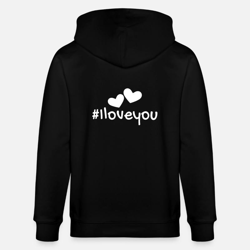 Je t'aime chérie - Veste à capuche bio CULTIVATOR Stanley/Stella Unisexe - noir