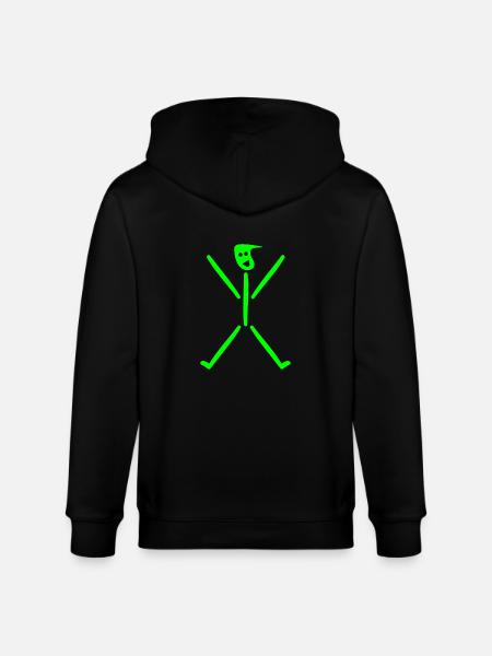 Stick figure funny - Stanley/Stella CULTIVATOR Unisex Organic Hooded Jacket - black