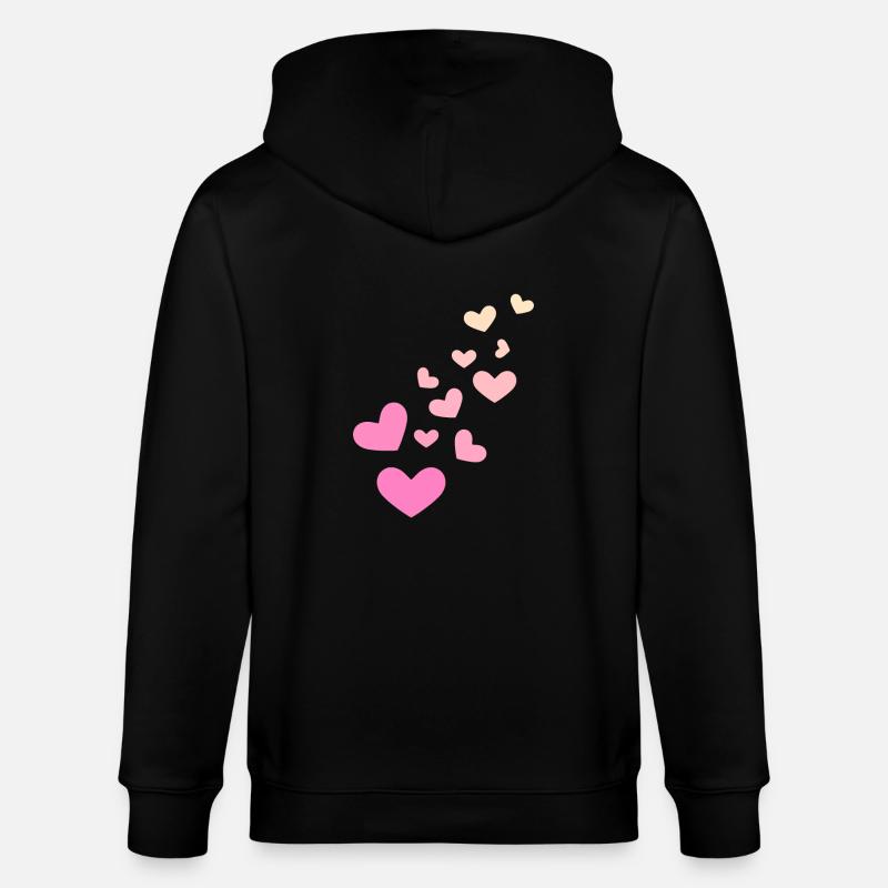 Herzchen Herz - Stanley/Stella Unisex Bio-Kapuzenjacke CULTIVATOR  - Schwarz