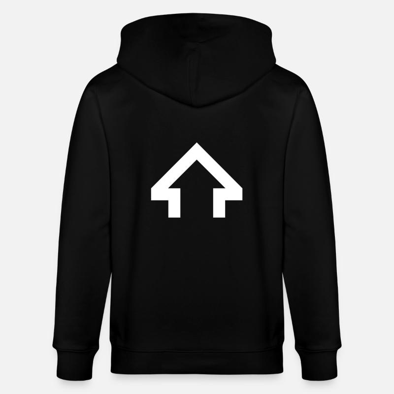 Flèche vers le haut blanc - Veste à capuche bio CULTIVATOR Stanley/Stella Unisexe - noir