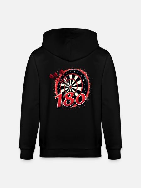 Dart Dartpfeil Darts 180 Dartboard Triple - Stanley/Stella CULTIVATOR  Unisex Organic Hooded Jacket - black