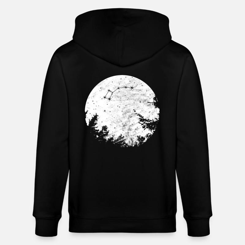 Petit, ours, constellation, signe - Veste à capuche bio CULTIVATOR Stanley/Stella Unisexe - noir