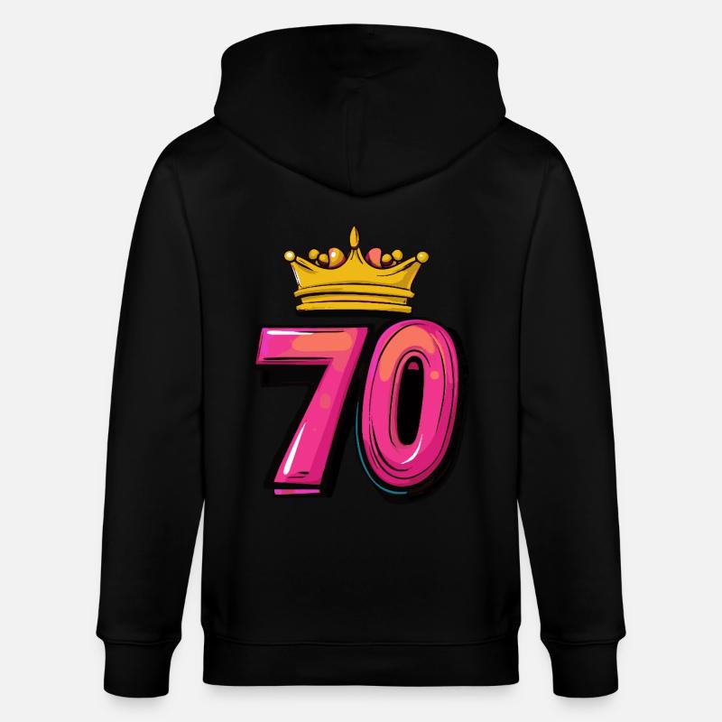 Couronne à 70 chiffres - Veste à capuche bio CULTIVATOR Stanley/Stella Unisexe - noir