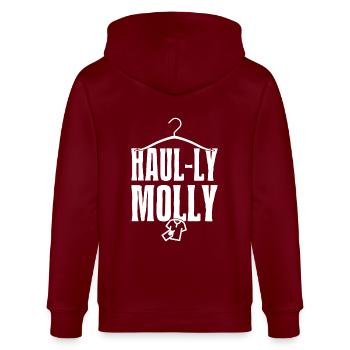 Thrift Shop Haul-ly Molly Love Thrifting - Stanley/Stella Unisex Bio-Kapuzenjacke CULTIVATOR  - Burgunderrot - Hinten - Anna (173cm)