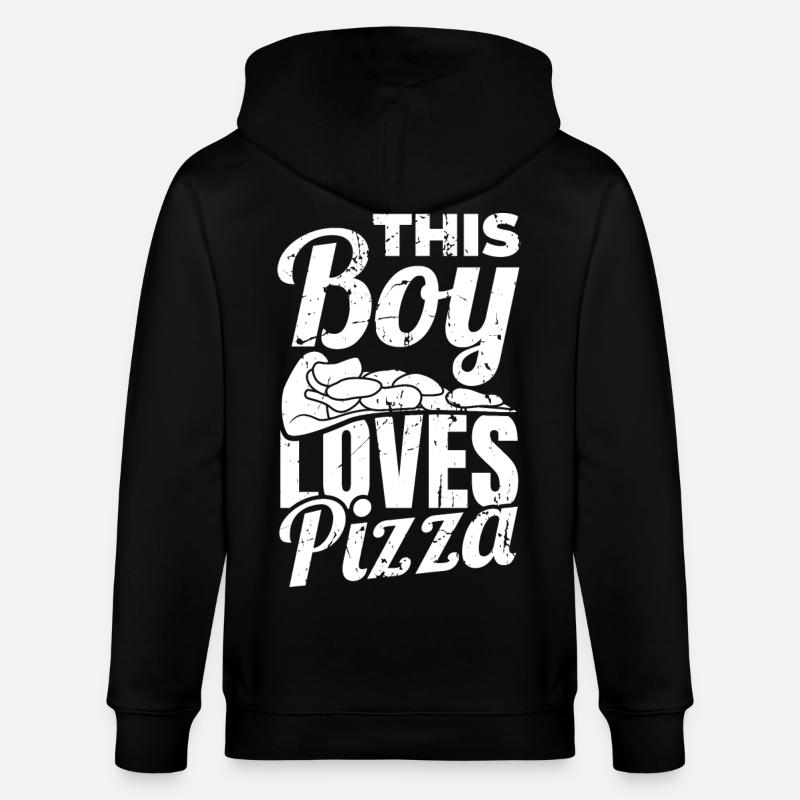 Pizza Junge - Stanley/Stella Unisex Bio-Kapuzenjacke CULTIVATOR  - Schwarz