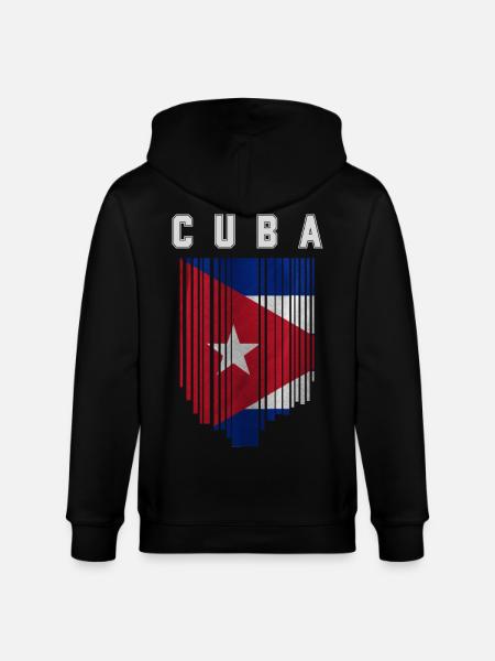 Cuban flag, Cuban pride - Stanley/Stella CULTIVATOR Unisex Organic Hooded Jacket - black