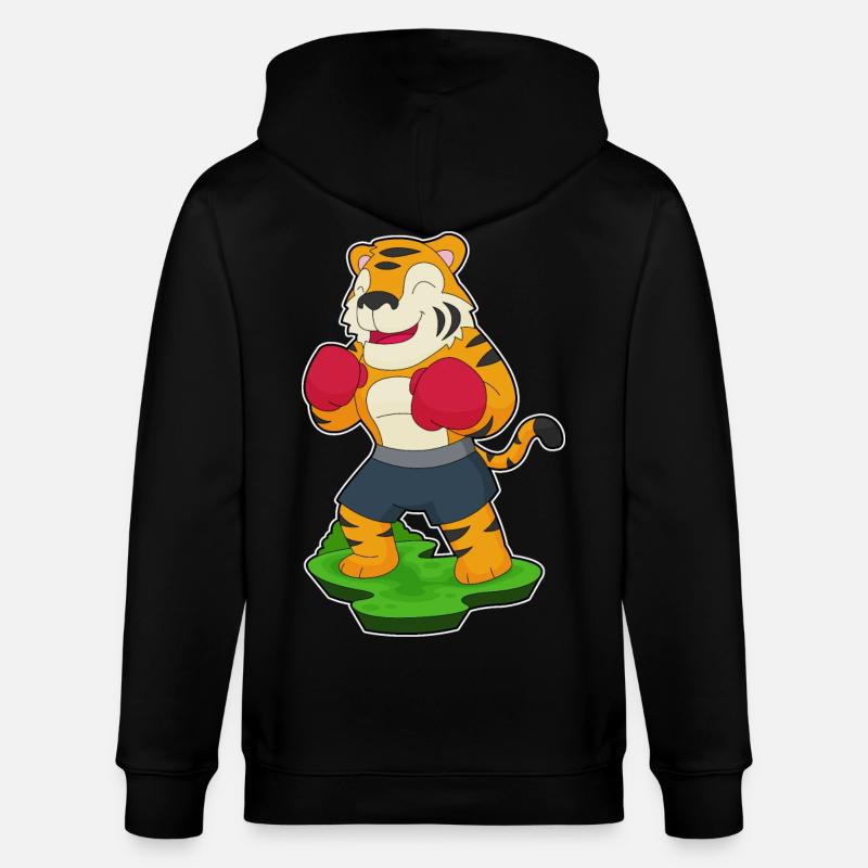Tiger Boxer Boxhandschuhe Boxen - Stanley/Stella Unisex Bio-Kapuzenjacke CULTIVATOR  - Schwarz