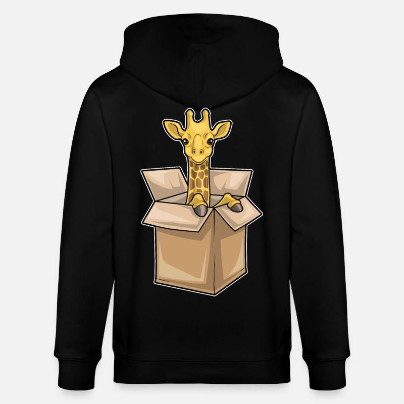 Giraffe Box - Stanley/Stella Unisex Bio-Kapuzenjacke CULTIVATOR  - Schwarz