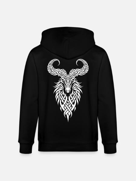 Celtic symbol illustration - Stanley/Stella CULTIVATOR  Unisex Organic Hooded Jacket - black