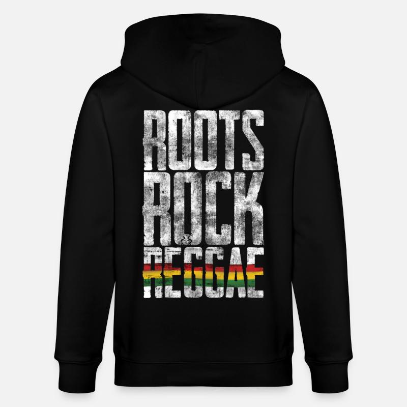 Drapeau Roots Rock Reggae - Veste à capuche bio CULTIVATOR Stanley/Stella Unisexe - noir