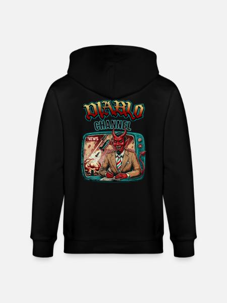 Diablo Channel - Stanley/Stella CULTIVATOR  Unisex Organic Hooded Jacket - black