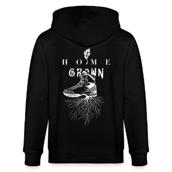 Heimat - Homegrown - Badass - Stanley/Stella Unisex Bio-Kapuzenjacke CULTIVATOR  - Schwarz - Hinten - Anna (173cm)