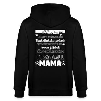 Fussball Mama - Stanley/Stella Unisex Bio-Kapuzenjacke CULTIVATOR  - Schwarz - Hinten - Anna (173cm)