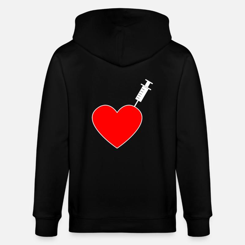 Impfung - Ich bin geimpft - Stanley/Stella Unisex Bio-Kapuzenjacke CULTIVATOR  - Schwarz