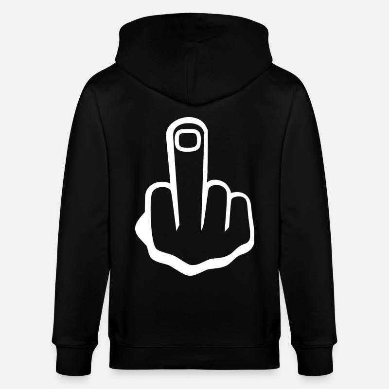 Mittelfinger - Stanley/Stella Unisex Bio-Kapuzenjacke CULTIVATOR  - Schwarz