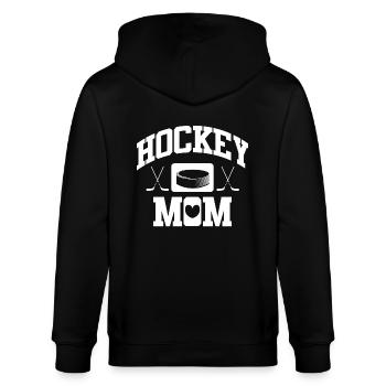 Hockey Mom - Stanley/Stella Unisex Bio-Kapuzenjacke CULTIVATOR  - Schwarz - Hinten - Anna (173cm)