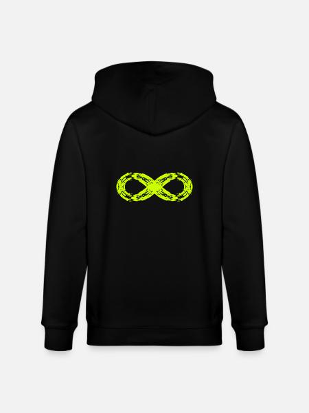 Infinity symbol sign icon - Stanley/Stella CULTIVATOR  Unisex Organic Hooded Jacket - black
