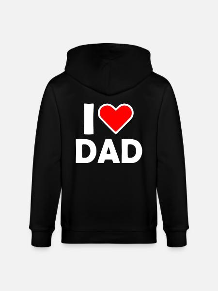 I love dad - Stanley/Stella CULTIVATOR  Unisex Organic Hooded Jacket - black
