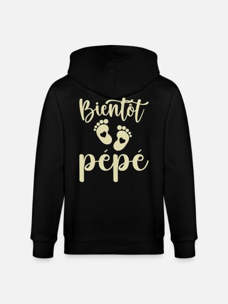 Bientôt pépé - Veste à capuche bio CULTIVATOR Stanley/Stella Unisexe - noir