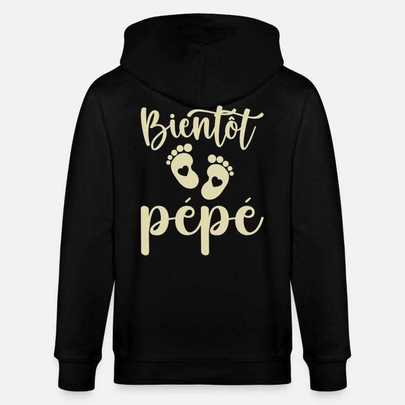 Bientôt pépé - Veste à capuche bio CULTIVATOR Stanley/Stella Unisexe - noir