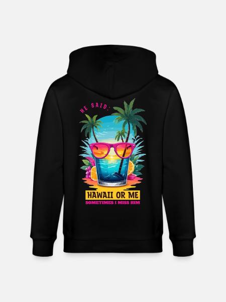 Er sagte: Hawaii oder ich - Stanley/Stella Unisex Bio-Kapuzenjacke CULTIVATOR  - Schwarz