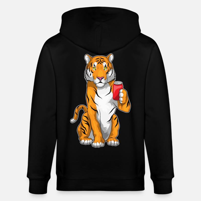 Tiger Lemonade - Stanley/Stella CULTIVATOR  Unisex Organic Hooded Jacket - black