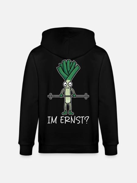 Weightlifters SERIOUSLY??? Gym Fun - Stanley/Stella CULTIVATOR  Unisex Organic Hooded Jacket - black
