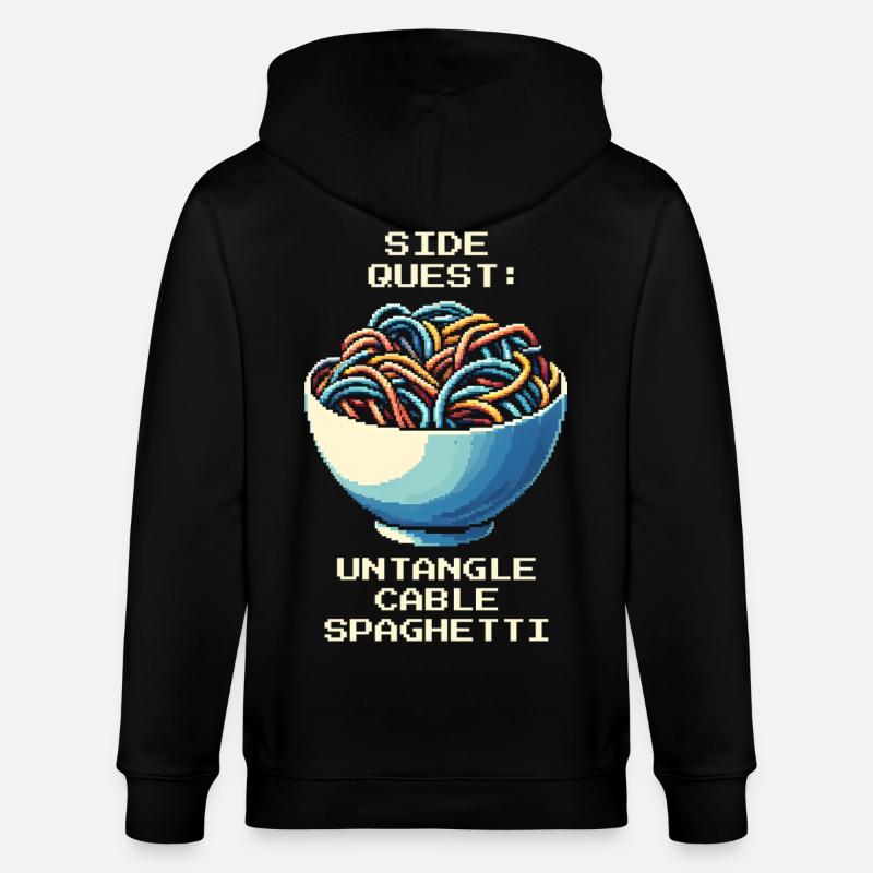 Cable clutter untangled | Cable management - Stanley/Stella CULTIVATOR  Unisex Organic Hooded Jacket - black