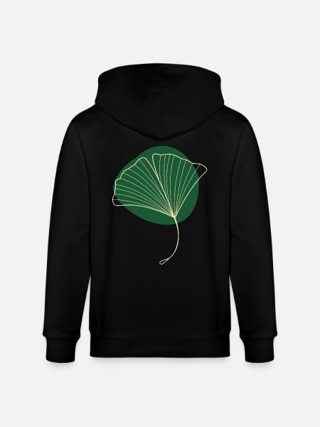 Ginkgo - Stanley/Stella CULTIVATOR  Unisex Organic Hooded Jacket - black