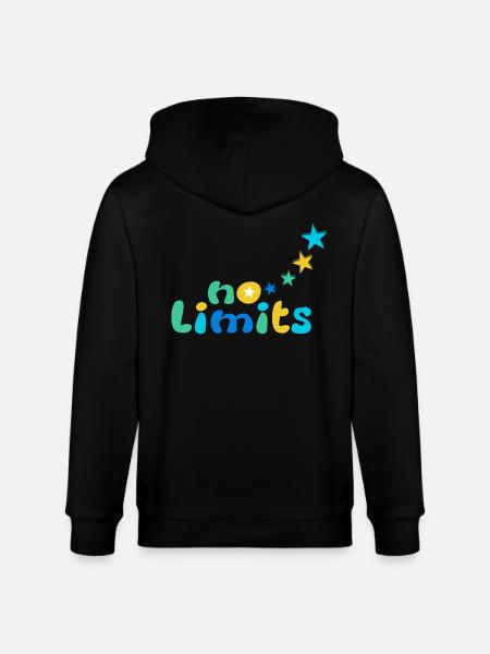 No limits Blue-Green - Stanley/Stella CULTIVATOR  Unisex Organic Hooded Jacket - black