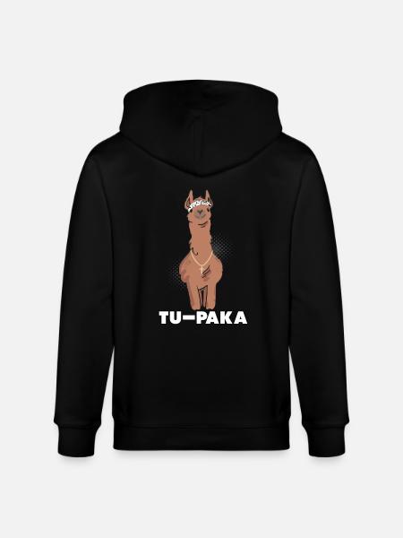 Funny Lama Alpaca Comic Animal Trend - Gift - Stanley/Stella CULTIVATOR  Unisex Organic Hooded Jacket - black