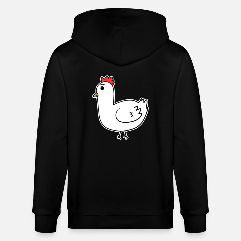 Poulet coq - Veste à capuche bio CULTIVATOR Stanley/Stella Unisexe - noir