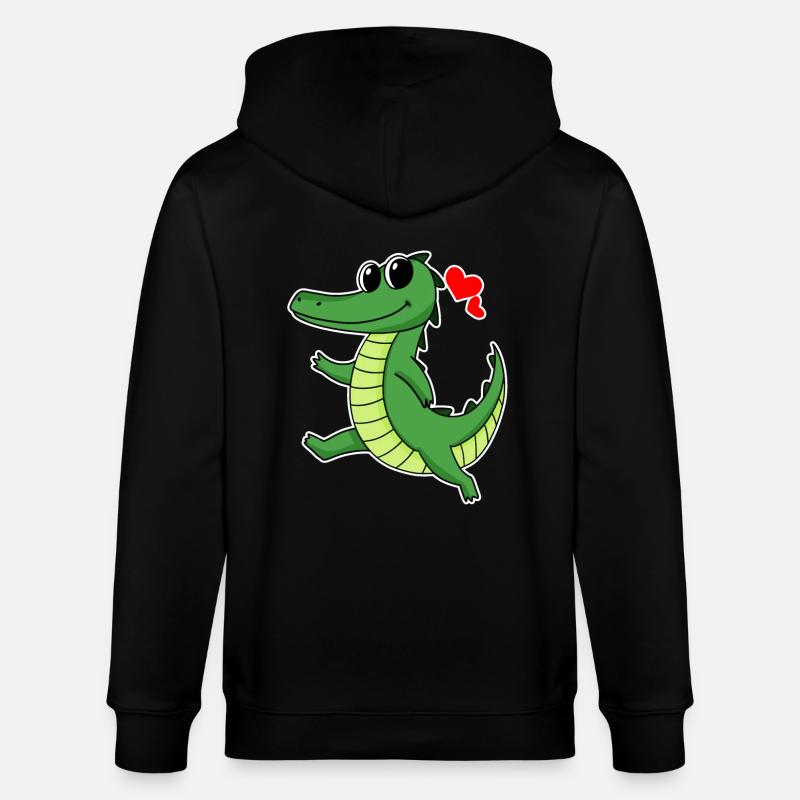Crocodile - Veste à capuche bio CULTIVATOR Stanley/Stella Unisexe - noir