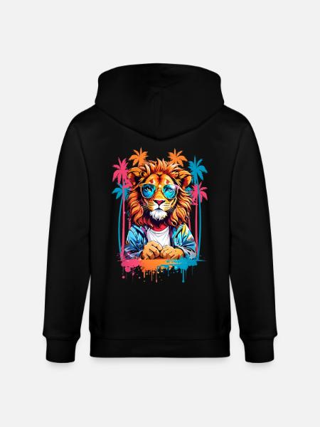 Cool Lion - Stanley/Stella CULTIVATOR  Unisex Organic Hooded Jacket - black