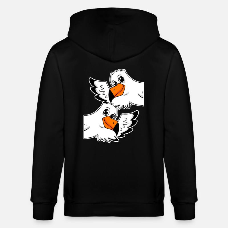 Möwe Möwen - Stanley/Stella Unisex Bio-Kapuzenjacke CULTIVATOR  - Schwarz
