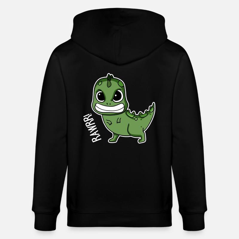 Bébé dinosaure cadeau - Veste à capuche bio CULTIVATOR Stanley/Stella Unisexe - noir