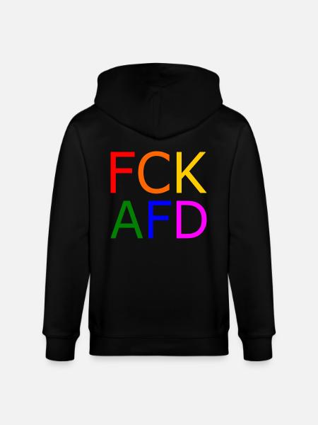Fck afd - Stanley/Stella Unisex Bio-Kapuzenjacke CULTIVATOR - Schwarz