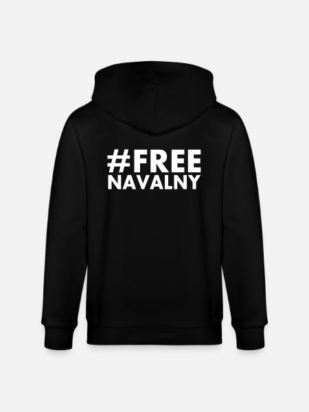 Free navalny - Stanley/Stella CULTIVATOR  Unisex Organic Hooded Jacket - black