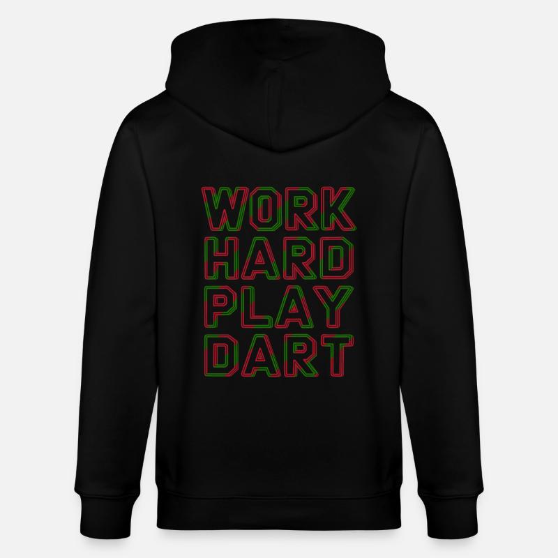 Travailler dur Jeu Fléchettes Fléchettes - Veste à capuche bio CULTIVATOR Stanley/Stella Unisexe - noir