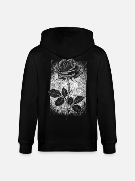 Rose de style gothique - Veste à capuche bio CULTIVATOR Stanley/Stella Unisexe - noir