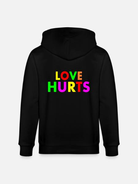 Love hurts - Stanley/Stella CULTIVATOR  Unisex Organic Hooded Jacket - black
